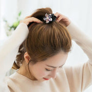 シュシュ ヘアゴム ヘアアクセサリー 髪飾り レディース 女性 アクセサリー ファッション小物 ラインストーン ビジュー フラワー 花 まとめ髪 髪留め ヘアアレンジ きらきら 上品 かわいい おしゃれ シンプル 華やか お出かけ オフィス パーティ ギフト プレゼント シャンパン ローズ 紫 カラフル