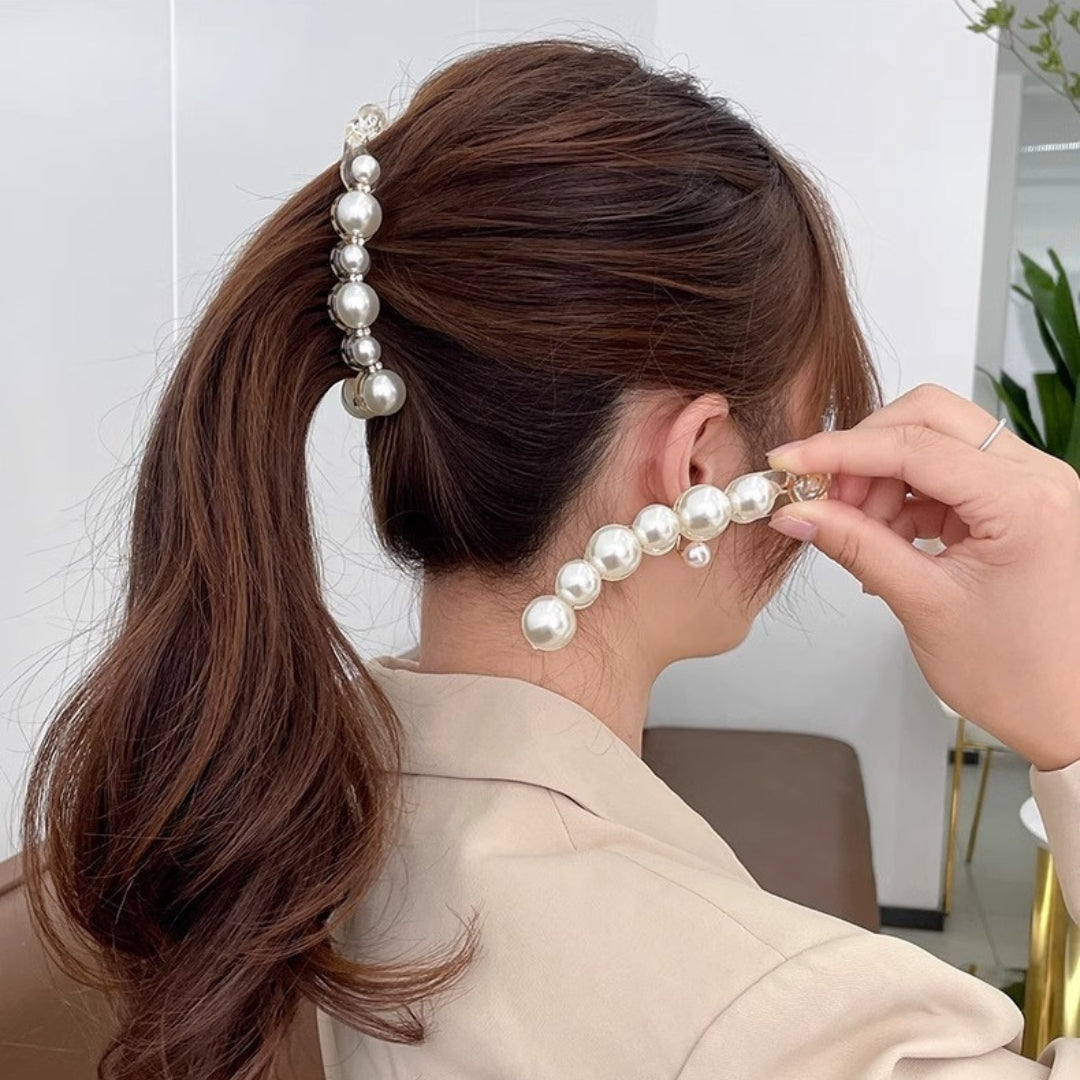 バナナクリップ ヘアクリップ 2個組 女性 ヘアアクセサリー 髪留め 商品画像2