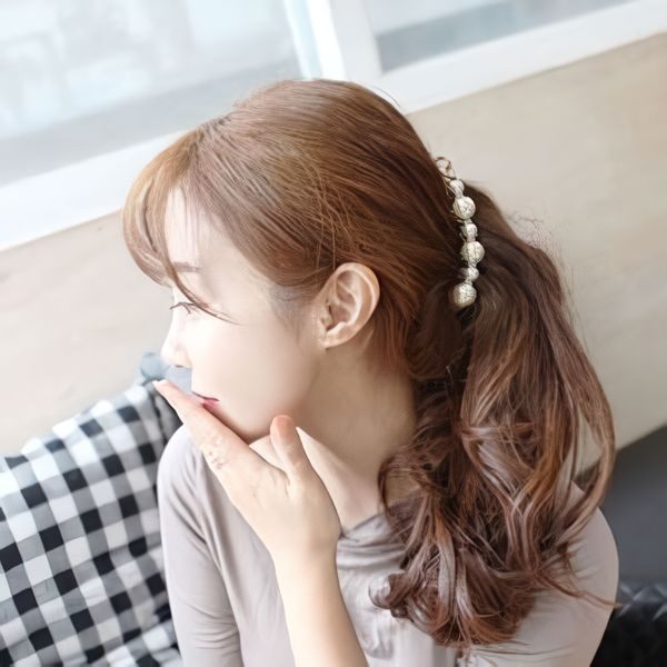 バナナクリップ ヘアクリップ 2個組 女性 ヘアアクセサリー 髪留め 商品画像5