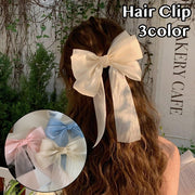 ヘアクリップ リボン レース レディース 女性 ヘアアクセサリー 髪留め 髪飾り ロング 垂れる 大きめ 存在感 ヘアアレンジ まとめ髪 華やか きれいめ 婦人用 ファッション小物