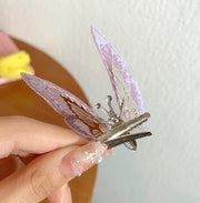 ヘアクリップ 子供用 キッズ 女の子 ヘアアクセサリー チョウ ちょうちょ 蝶 バタフライ ひらひら ワニクリップ くちばしクリップ おしゃれ かわいい イベント パーティー 誕生日 お祝い お出かけ 女性 女子 レディース