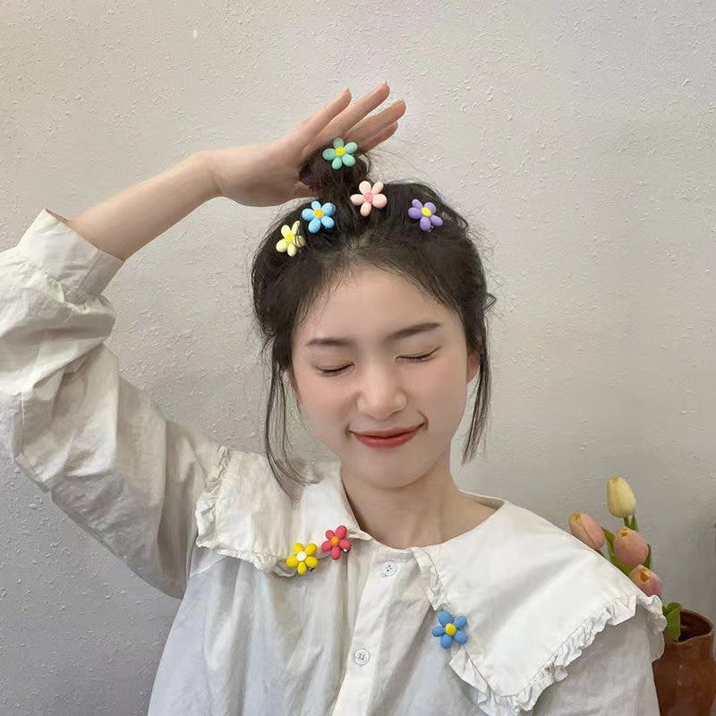 ヘアクリップ 同色5個セット ヘアアクセサリー 子供用 キッズ 女の子 レディース 女性用 髪留め 髪飾り 花 フラワー おしゃれ かわいい ヘアアレンジ ガーリー お出かけ デイリー ギフト プレゼント 子ども用 こども 女児 女子