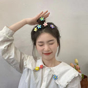 ヘアクリップ 同色5個セット ヘアアクセサリー 子供用 キッズ 女の子 レディース 女性用 髪留め 髪飾り 花 フラワー おしゃれ かわいい ヘアアレンジ ガーリー お出かけ デイリー ギフト プレゼント 子ども用 こども 女児 女子