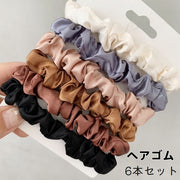 ヘアゴム 6本セット 6個セット レディース ヘアアクセサリー シュシュ風 おしゃれ かわいい シンプル 髪留め 髪飾り ヘアアレンジ カジュアル 日常