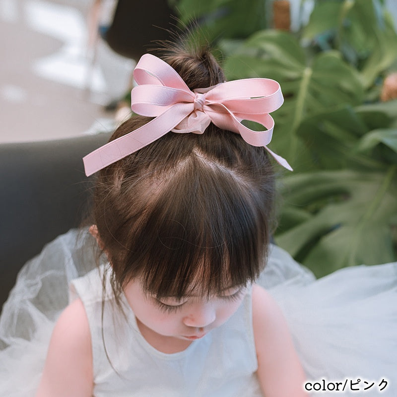 ヘアゴム シュシュ リボン キッズ 子供用 女の子 商品画像2