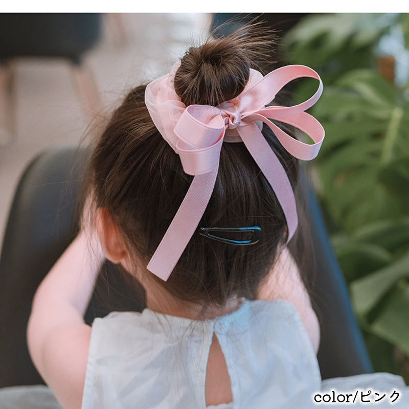 ヘアゴム シュシュ リボン キッズ 子供用 女の子 商品画像3
