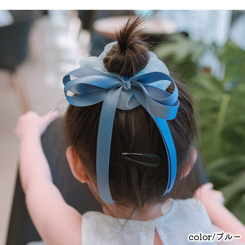 ヘアゴム シュシュ リボン キッズ 子供用 女の子 商品画像5