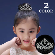 ティアラ キッズ 子供用 王冠 クラウン ヘアアクセサリー 髪飾り ラインストーン ハート かわいい キラキラ 発表会 結婚式 仮装 女の子