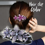 ヘアクリップ ヘアアクセサリー レディース 女性用 ヘアピン お花 ラインストーン 髪飾り 髪留め ジュエリー風 華やか キラキラ 綺麗 大人 結婚式 お呼ばれ パーティー 成人式 発表会 お出かけ ヘアアレンジ 婦人用 紫 青 ローズ グレー