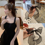 ヘアゴム レディース ヘアアクセサリー リボン シアー ビッグ シンプル 無地 大きめ 大ぶり かわいい おしゃれ きれいめ 大人女子 女性 フェミニン
