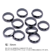 指輪 リング メンズ 男性用 アクセサリー 内径16mm 17mm 18mm 19mm 20mm シンプル おしゃれ かっこいい 多面カット ブラック 黒 モノトーン シック スタイリッシュ 紳士用