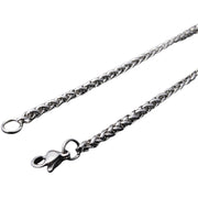 チェーンネックレス メンズ アクセサリー シンプル 編み込み風 ターラント 首飾り 太さ 2.5mm 3mm 長さ 45cm 50cm 55cm 60cm カジュアル デイリー おしゃれ かっこいい ギフト プレゼント 贈り物 男性用 レディース 女性用 ユニセックス 男女兼用