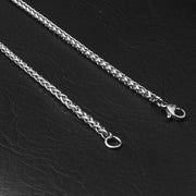 チェーンネックレス メンズ アクセサリー シンプル 編み込み風 ターラント 首飾り 太さ 2.5mm 3mm 長さ 45cm 50cm 55cm 60cm カジュアル デイリー おしゃれ かっこいい ギフト プレゼント 贈り物 男性用 レディース 女性用 ユニセックス 男女兼用