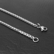 チェーンネックレス メンズ アクセサリー シンプル 編み込み風 ターラント 首飾り 太さ 2.5mm 3mm 長さ 45cm 50cm 55cm 60cm カジュアル デイリー おしゃれ かっこいい ギフト プレゼント 贈り物 男性用 レディース 女性用 ユニセックス 男女兼用