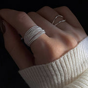 指輪 リング レディース 女性用 ファッション小物 オープンリング 重ね付け レイヤード 2連 多連 ボリューム おしゃれ エレガント かわいい 上品 プレゼント ギフト 誕生日 記念日 デイリー 普段使い