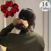 シュシュ レディース ヘアアクセサリー ヘアゴム 髪飾り 髪留め サテン調 ヘアアレンジ 無地 シンプル かわいい 大人可愛い おしゃれ フェミニン 上品 通勤 オフィス 女性用 婦人用 ファッション小物