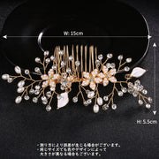 ヘアコーム レディース ヘアアクセサリー 髪飾り 髪留め かんざし パール調 ラインストーン フラワー 花 成人式 結婚式 パーティー 着物 ドレス エレガント 上品 フォーマル カジュアル まとめ髪 ヘアアレンジ 入学 卒業 女子会 お呼ばれ お出かけ デイリー 普段使い プレゼント ギフト 贈り物 お祝い 記念日 誕生日 かわいい おしゃれ ゴールドカラー シルバーカラー
