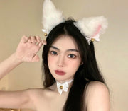 カチューシャ 猫耳 ねこ耳 コスプレ コスチューム 仮装 レディース 大人用 鈴 リボン もこもこ 可愛い ヘッドアクセサリー ヘアアクセサリー ハロウィン イベント パーティー
