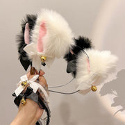 カチューシャ 猫耳 ねこ耳 コスプレ コスチューム 仮装 レディース 大人用 鈴 リボン もこもこ 可愛い ヘッドアクセサリー ヘアアクセサリー ハロウィン イベント パーティー