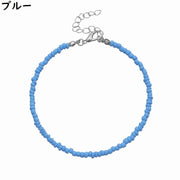 アンクレット レディース 足首アクセサリー ブレスレット ビーズ 天然石風 華奢 細め アジャスター付き おしゃれ プレゼント ギフト