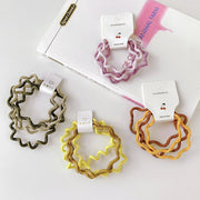 ヘアゴム 4本セット リングゴム レディース ウェーブ ツイスト ねじり 髪飾り 髪留め ヘアアクセサリー まとめ髪 ヘアアレンジ
