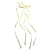 ヘアクリップ リボン付 くちばしクリップ 2個セット ヘアアクセサリー ヘアアレンジ まとめ髪 三つ編み 編み込み ツインテール ヘアピン レディース ピンク ベージュ ブルー