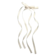ヘアクリップ リボン付 くちばしクリップ 2個セット ヘアアクセサリー ヘアアレンジ まとめ髪 三つ編み 編み込み ツインテール ヘアピン レディース ピンク ベージュ ブルー