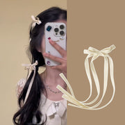 ヘアクリップ リボン付 くちばしクリップ 2個セット ヘアアクセサリー ヘアアレンジ まとめ髪 三つ編み 編み込み ツインテール ヘアピン レディース ピンク ベージュ ブルー