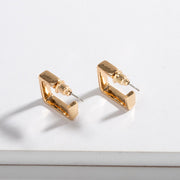 ピアス スタッドピアス アクセサリー レディース 女性用 方形 ゴールドカラー 金色 可愛い シンプル おしゃれ 上品 ギフト 記念日 誕生日 プレゼント 贈り物 ファッション小物 婦人用