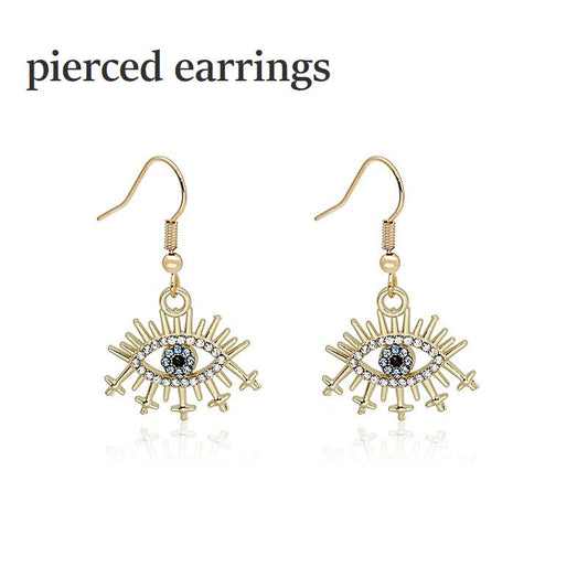 ピアス フックピアス プロビデンスの目 ラインストーン アクセサリー レディース 商品画像