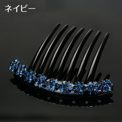 ヘアコーム 夜会巻きコーム ヘアアクセサリー レディース 女性用 ラインストーン 商品画像4
