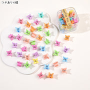 ミニバンスクリップ ヘアクリップ 髪留め 40個セット キッズ 子供用 子ども用 女の子 レディース 女性 ヘアアクセサリー ファッション雑貨 小型 小さい ミニサイズ ミニマムサイズ 蝶 お花 フラワー ハート ツヤ 半透明 モランディ ピンク ブルー カラフル おしゃれ ポップ カジュアル 可愛い キュート