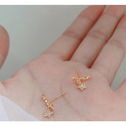 スタッドピアス アクセサリー レディース 女性用 ファッション小物 星 スター ラインストーン おしゃれ かわいい 揺れる ゆらゆら プレゼント ギフト 誕生日 記念日