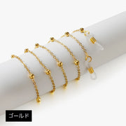 眼鏡チェーン めがねストラップ メガネ サングラス ホルダー ゴールドカラー シルバーカラー ブラック レディース アクセサリー ファッション雑貨 メガネ小物