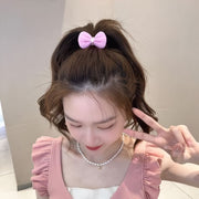 ヘアゴム 髪ゴム ヘアアクセサリー 髪くくり 6本組 キッズ 女の子 ガールズ お花 フラワー リボン 可愛い かわいい