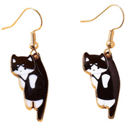 フックピアス レディース アクセサリー 耳飾り 揺れる 大きめ 猫 ネコ キャット かわいい 可愛い プレゼント ギフト 贈り物