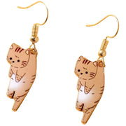 フックピアス レディース アクセサリー 耳飾り 揺れる 大きめ 猫 ネコ キャット かわいい 可愛い プレゼント ギフト 贈り物