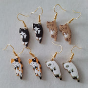 フックピアス レディース アクセサリー 耳飾り 揺れる 大きめ 猫 ネコ キャット かわいい 可愛い プレゼント ギフト 贈り物