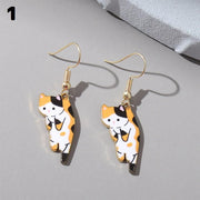 フックピアス レディース アクセサリー 耳飾り 揺れる 大きめ 猫 ネコ キャット かわいい 可愛い プレゼント ギフト 贈り物