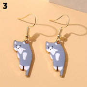 フックピアス レディース アクセサリー 耳飾り 揺れる 大きめ 猫 ネコ キャット かわいい 可愛い プレゼント ギフト 贈り物