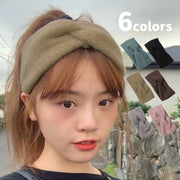 ヘアバンド ニット ヘッドバンド ヘアターバン ヘアアクセサリー レディース 女性 髪飾り 無地 単色 シンプル かわいい おしゃれ ファッション雑貨