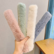 パッチンバンドシュシュ ワンタッチ ヘアゴム レディース ヘアアクセサリー ぱっちんバンド ブレスレット フェイクファー ロール式 棒状 ポニーテール ヘアアレンジ
