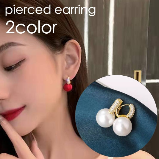 ピアス フープピアス リングピアス レディース 女性 アクセサリー 小ぶり フェイクパール パール調 ラインストーン お洒落 大人可愛い 上品 きれいめ 耳飾り ファッション小物 プレゼント ギフト