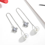 ピアス アメリカンピアス ロングピアス 耳飾り 両耳用 レディース 女性 アクセサリー ファッション小物 ラインストーン フェイクパール フラワー 花 揺れる おしゃれ きれいめ 上品 ゆらゆら キラキラ かわいい シンプル お出かけ ギフト プレゼント 誕生日 記念日 パーティ 結婚式 フォーマル 白 紫