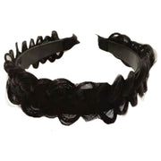 カチューシャ レディース ヘアアクセサリー 髪飾り 三つ編み 編み込み ツイスト つけ毛 ウィッグ エクステ 自然 ヘアアレンジ