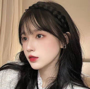 カチューシャ レディース ヘアアクセサリー 髪飾り 三つ編み 編み込み ツイスト つけ毛 ウィッグ エクステ 自然 ヘアアレンジ