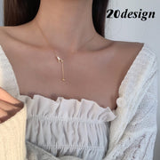 ネックレス ペンダント チェーン アクセサリー ジュエリー レディース シンプル おしゃれ カジュアル 上品 シルバーカラー ゴールドカラー 小さめ ファッション小物 女性 ハート パール 二重 プレート バー 小ぶり