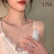 ネックレス ペンダント チェーン アクセサリー ジュエリー レディース シンプル おしゃれ カジュアル 上品 シルバーカラー ゴールドカラー 小さめ ファッション小物 女性 ハート パール 二重 プレート バー 小ぶり