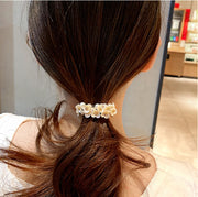 ヘアゴム 髪ゴム ヘアアクセサリー レディース 女性 パール調 フェイクパール フラワー お花 髪留め まとめ髪 ヘアアレンジ ポニーテール 華やか お洒落 可愛い きれいめ お出かけ 普段使い 婦人