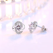 ピアス 両耳用 スタッドピアス アクセサリー レディース 女性 婦人 ラインストーン 花 フラワー かわいい おしゃれ ギフト プレゼント ファッション雑貨